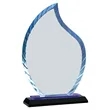 9 1/2" Flame Accent Glass on Black Base | https://www.bestnamebadges.com
