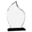 9 1/2" Flame Accent Glass on Black Base | https://www.bestnamebadges.com