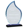 9 1/2" Flame Accent Glass on Black Base | https://www.bestnamebadges.com