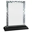 7" Rectangle Accent Glass on Black Base | https://www.bestnamebadges.com