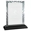 7" Rectangle Accent Glass on Black Base | https://www.bestnamebadges.com