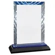 7" Rectangle Accent Glass on Black Base | https://www.bestnamebadges.com