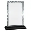 8" Rectangle Accent Glass on Black Base | https://www.bestnamebadges.com