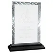 8" Rectangle Accent Glass on Black Base | https://www.bestnamebadges.com