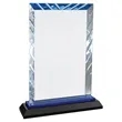 8" Rectangle Accent Glass on Black Base | https://www.bestnamebadges.com