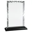 9" Rectangle Accent Glass on Black Base | https://www.bestnamebadges.com