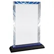 9" Rectangle Accent Glass on Black Base | https://www.bestnamebadges.com