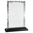 9" Rectangle Accent Glass on Black Base | https://www.bestnamebadges.com