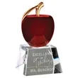 Red Crystal Apple Award | https://www.bestnamebadges.com
