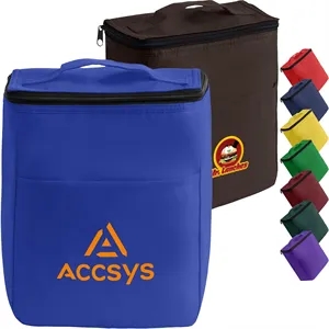 Non-woven Food Safe Foil Lining Lunch Bag w/ Zipper closure