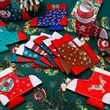 Christmas Boots Shape Cup Sleeve Customization | https://www.bestnamebadges.com