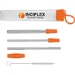 Cosmopolitan 7-Piece, 2-Straw Stainless Steel Set | https://www.bestnamebadges.com