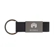Boyd Aluminum & Leatherette Keyring | https://www.bestnamebadges.com