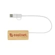 Douglas Bamboo Dual USB Hub | https://www.bestnamebadges.com