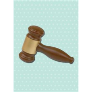 Gavel Shaped Stress Ball | https://www.bestnamebadges.com
