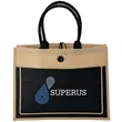 Camden Natural Jute Tote | https://www.bestnamebadges.com