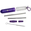 Paloma 5-Piece Stainless Steel Straw Set | https://www.bestnamebadges.com