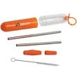 Paloma 5-Piece Stainless Steel Straw Set | https://www.bestnamebadges.com