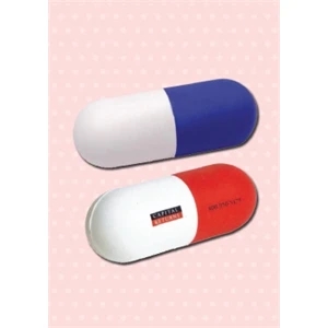 Pill Capsule Shaped Stress Ball | https://www.bestnamebadges.com