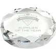 Rimini Gem Cut Crystal Paperweight | https://www.bestnamebadges.com