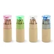 12 Colored Pencils in Portable Tube With Sharpener | https://www.bestnamebadges.com