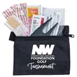 15 Piece Golf Kit Components inserted into Zipper Pack | https://www.bestnamebadges.com