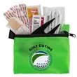 15 Piece Golf Kit Components inserted into Zipper Pack | https://www.bestnamebadges.com