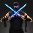 Deluxe Ninja LED Swords w/ Clanging Sounds | https://www.bestnamebadges.com