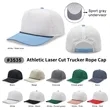 Atlethic laser cut trucker rope cap | https://www.bestnamebadges.com