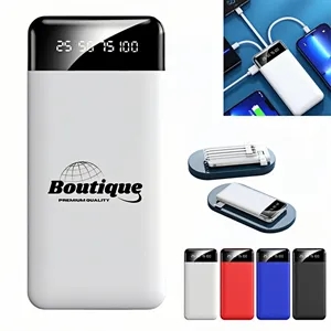10000mah Smart Power Bank With Built In Cables | https://www.bestnamebadges.com
