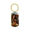 Photo Keychain With Text Unique Engraved | https://www.bestnamebadges.com