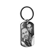 Photo Keychain With Text Unique Engraved | https://www.bestnamebadges.com