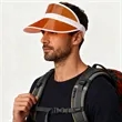 Custom Clear PVC Sun Visor Hats for Sports W/ Elastic Strap | https://www.bestnamebadges.com