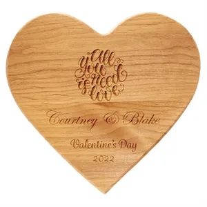 9 1/2" x 8" Alder Heart Plaque