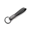 Axis Gunmetal Leather Keyring | https://www.bestnamebadges.com