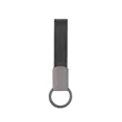 Axis Gunmetal Leather Keyring | https://www.bestnamebadges.com