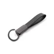 Axis Gunmetal Leather Keyring | https://www.bestnamebadges.com