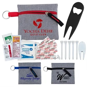 17 Piece Golf Kit Components | https://www.bestnamebadges.com