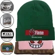 Custom Made Stripped Cuffed Knitted Beanie With Logo | https://www.bestnamebadges.com