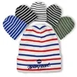 Striped Beanie w/ Custom Embroidery Two-Tone Beanies | https://www.bestnamebadges.com