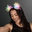 LED Crinkle Tinsel Headband | https://www.bestnamebadges.com