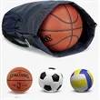 Waterproof Drawstring Sports Backpack with Shoe Compartment | https://www.bestnamebadges.com