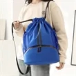 Waterproof Drawstring Sports Backpack with Shoe Compartment | https://www.bestnamebadges.com