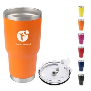 30Oz Stainless Steel Insulated Vacuum Travel Tumbler W/ Lid