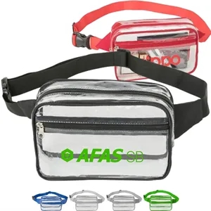 Stadium Approved PVC Transparent Clear Fanny Pack | https://www.bestnamebadges.com