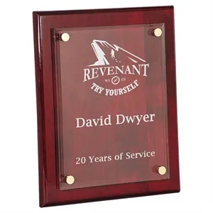 Piano Finish Floating Glass Plaque