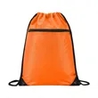 420D RPET Drawstring Backpack With Zipper | https://www.bestnamebadges.com