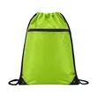 420D RPET Drawstring Backpack With Zipper | https://www.bestnamebadges.com