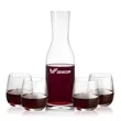 Caldmore Carafe & Crestview Stemless Wine | https://www.bestnamebadges.com