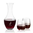 Oldham Carafe & Crestview Stemless Wine | https://www.bestnamebadges.com
